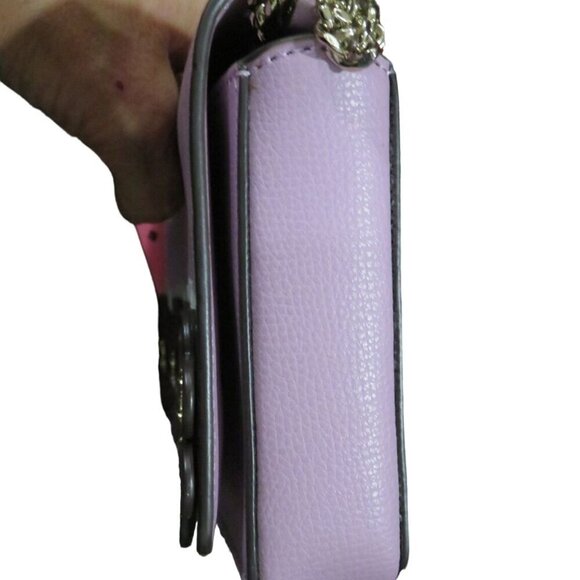 Kate Spade New York Lilac Sylvia Clover Appliqué Chain Crossbody Wallet Clutch - Picture 6 of 11